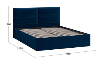 Кровать спальная Глосс Тип 1 (Велюр Confetti Blue) в Заводоуковске - предосмотр 1