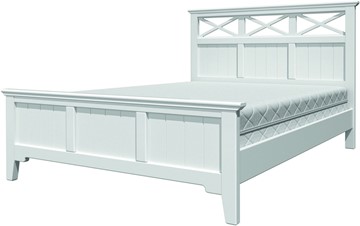 Кровать 2-спальная Грация-5 с белым карнизом (Белый Античный) 160х200 в Заводоуковске