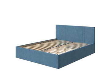 Кровать 2-х спальная Helix Plus 160х200, Велюр (Monopoly Прованский синий (792)) в Тюмени