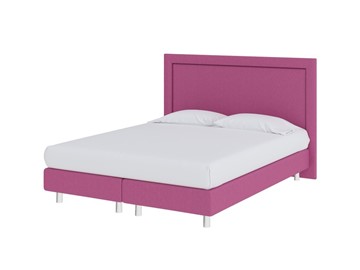 Кровать 2-спальная London Boxspring Elite 160х200, Рогожка (Savana Berry (фиолетовый)) в Ишиме