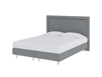 Спальная кровать London Boxspring Elite 160х200, Рогожка (Savana Grey (серый)) в Тюмени