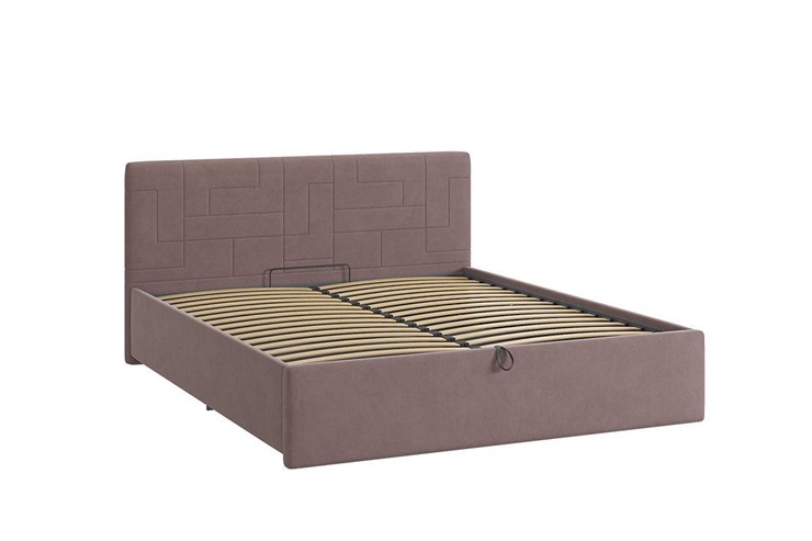 Кровать спальная Лора 2 1.6, пудра (велюр) в Тюмени - изображение 3