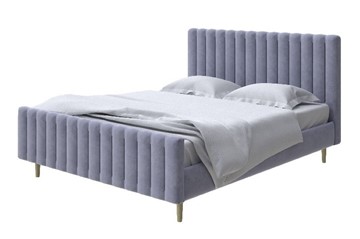 Кровать с мягким изголовьем Madison 200x200, Велюр (Casa Благородный серый) в Тюмени