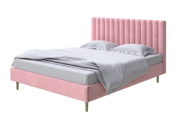 Кровать двуспальная Madison lite 140x200, Велюр (Casa Жемчужно-розовый) в Тюмени