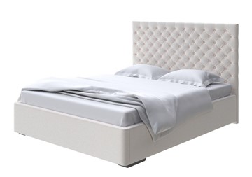 Кровать спальная Modena 180x200, Велюр (Scandi Cotton 3 Лён) в Тюмени