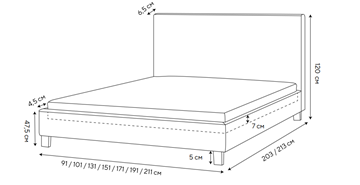 Двуспальная кровать Modern Large 180х200, Велюр (Monopoly Мятный лёд (670)) в Тюмени - предосмотр 1
