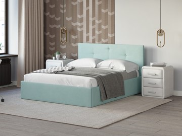 Двуспальная кровать Mono Plus 160х200, Велюр (Monopoly Мятный лёд (670)) в Тюмени - предосмотр