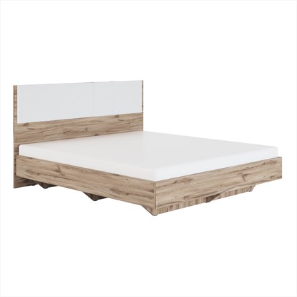 Двуспальная кровать Николь (мод.1.6) 1,8 белая экокожа, с ортопедическим основанием в Тюмени - изображение