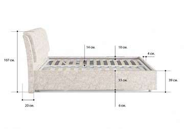 Кровать двуспальная Olivia 160х200 с основанием в Тюмени - предосмотр 4