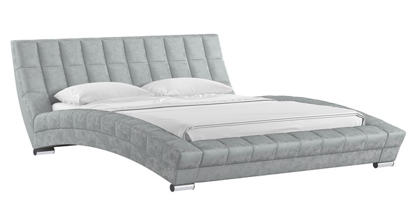 Кровать 2-спальная Оливия 160 арт. Дарлинг грей сандал (светло-серый) с основанием в Тюмени - изображение