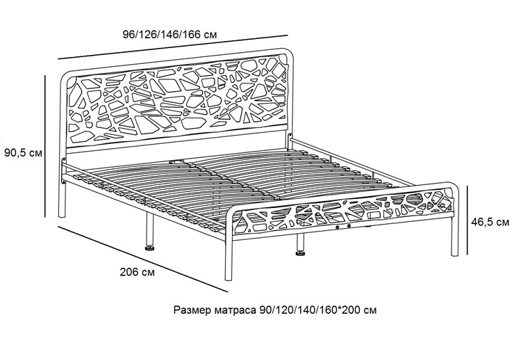 Кровать 1,5-спальная Орион, 1400, белый в Тюмени - изображение 1