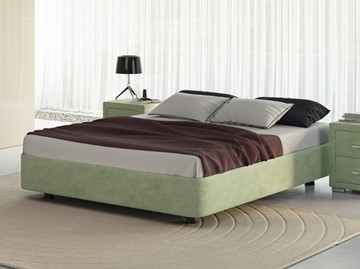 Двуспальная кровать Rocky Base 200x200, Велюр (Лофти Олива) в Тюмени