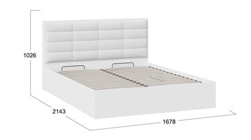 Кровать 2-х спальная Агата тип 1 (Белый) в Заводоуковске - предосмотр 3