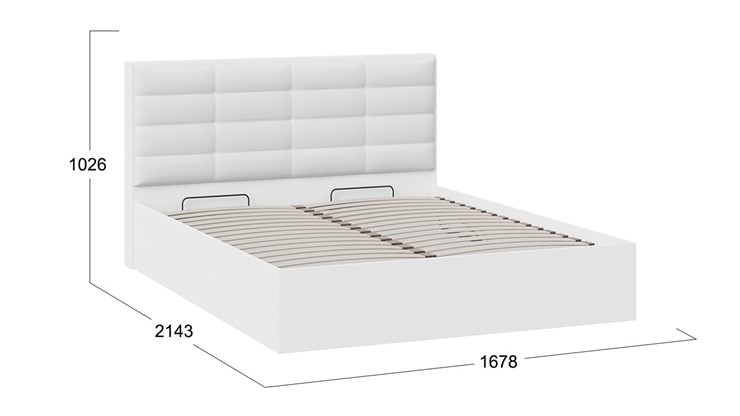 Кровать 2-х спальная Агата тип 1 (Белый) в Заводоуковске - изображение 3