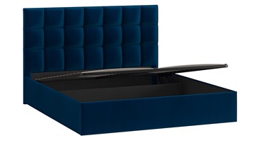 Кровать с подъемным механизмом Эмбер (Велюр Confetti Blue) в Заводоуковске - предосмотр 2