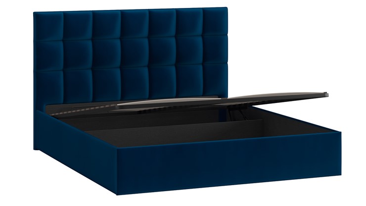 Кровать с подъемным механизмом Эмбер (Велюр Confetti Blue) в Заводоуковске - изображение 2