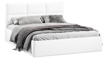 Кровать 2-спальная Стелла тип 1 (Экокожа белая Polo) в Заводоуковске - предосмотр