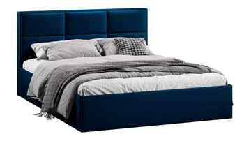 Двуспальная кровать с подъемным механизмом Стелла тип 1 (Велюр Confetti Blue) в Заводоуковске