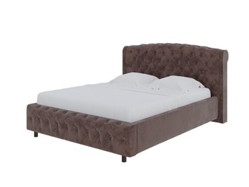 Кровать 2-спальная Salvatore 200x200, Флок (Бентлей Кофейный) в Тюмени