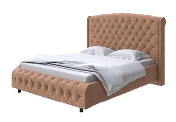 Кровать 2-спальная Salvatore Grand 160x200, Микровелюр (Manhattan Брауни) в Тюмени