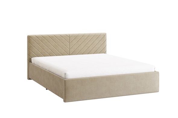 Кровать 2-спальная Сандра 2 1.6, крем (велюр) в Тюмени - изображение