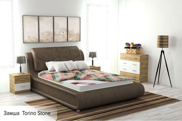 Спальная кровать Сицилия 180х200 (с основанием) в Тюмени - изображение 7