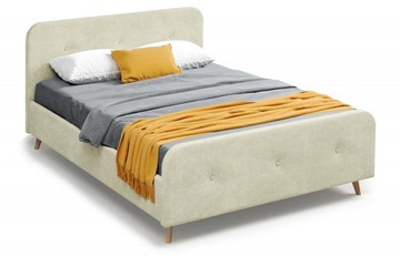 Спальная кровать Сиерра 1600 (с подъемным механизмом и коробом) Торонто светло-бежевый в Тюмени