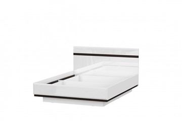 Кровать Соло универсальная 1,6х2,0, белый/белый глянец/венге в Ишиме