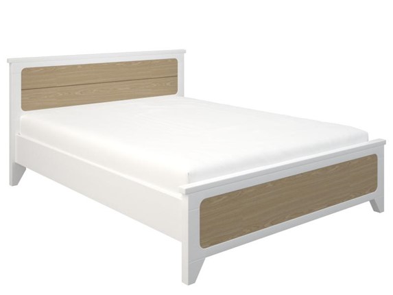 2-спальная кровать Соня 1400, Белый/Дуб в Заводоуковске - изображение