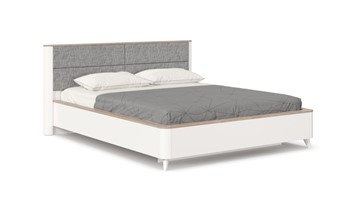 Двуспальная кровать Стефания 1600 с кроватным основанием ЛД 413.150, Дуб Маувелла PR/Белый в Тюмени