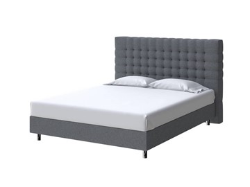 Кровать спальная Tallinn Boxspring Standart 200х200, Рогожка (Savana Grey (серый)) в Тюмени