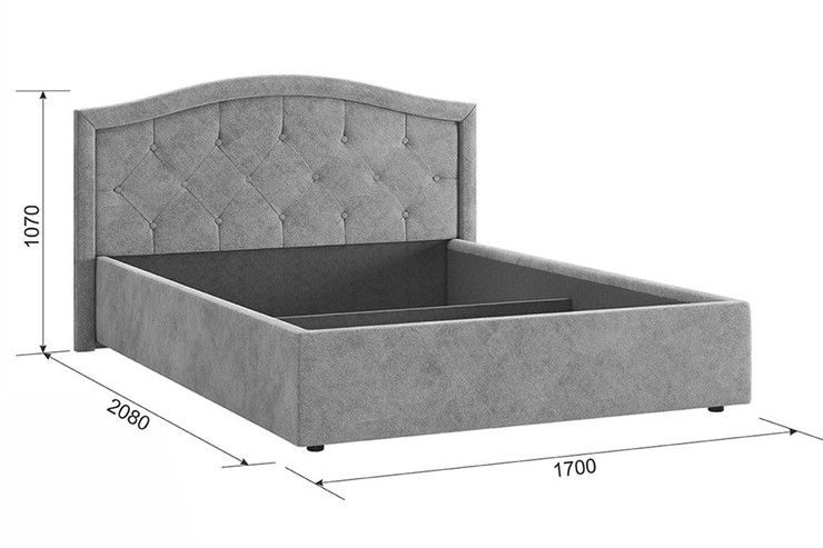 Кровать в спальню Верона 2 1.4, крем (велюр) в Тюмени - изображение 3