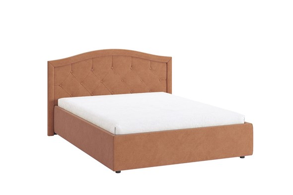 Кровать 2-х спальная Верона 2 1.4, персик (велюр) в Тюмени - изображение