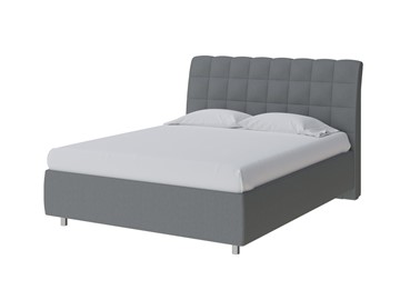 Кровать двуспальная Volumo 200х200, Рогожка (Savana Grey (серый)) в Тюмени