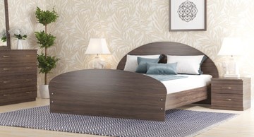 Спальная кровать СВ-Стиль Валенсия, 140х200 с основанием, венге в Ишиме