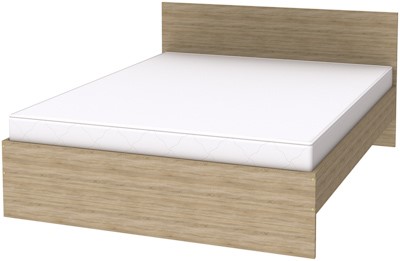 Кровать спальная K16 с основанием, цвет Дуб Сонома в Заводоуковске - изображение