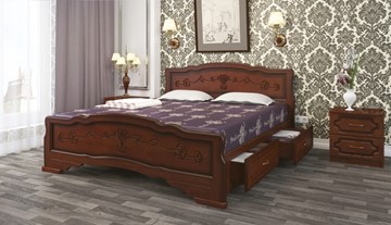 Кровать с выкатными ящиками Карина-6 (Орех) 160х200 в Заводоуковске