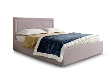 Двуспальная кровать с механизмом Сиеста1600, Велюр Альба розовый в Тюмени