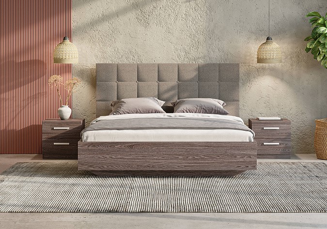 Кровать полутороспальная Luiza (ясень анкор) 140х200 с основанием в Тюмени - изображение 1