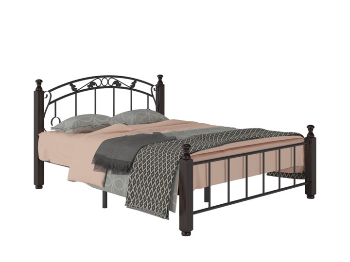 Спальная кровать Гарда 5, 140х200, черная в Заводоуковске - изображение 1