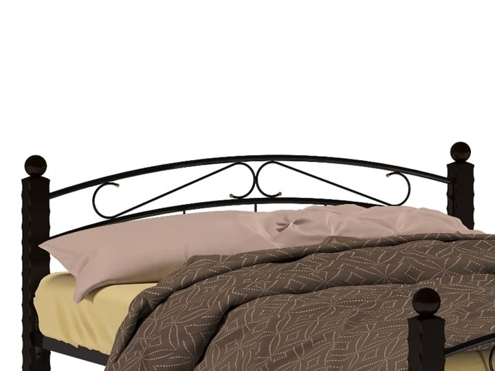 Полутороспальная кровать Гарда 15, 140х200, черная в Тюмени - изображение 2