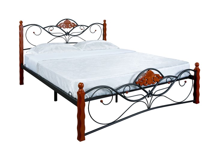 Спальная кровать Garda 2R 180х200, орех/металл в Тюмени - изображение 2