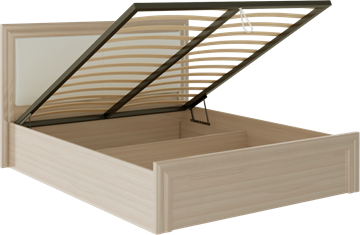 Кровать с механизмом Глэдис М32 (Шимо светлый/Белый текстурный) в Ишиме - предосмотр 1