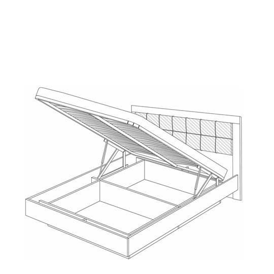 Кровать с подъемным ортопедическим основанием ПАРМА НЕО-5 1800, «лиственница темная» + экокожа «дила» в Заводоуковске - изображение 1