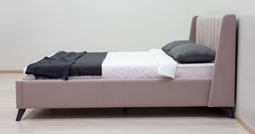 Кровать с механизмом двуспальная Мелисса 160,арт. Тори 45 велюр (ява) + кроватное дно в Тюмени - предосмотр 3