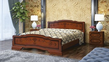 Спальная кровать Карина-6 (Орех) 140х200 в Заводоуковске