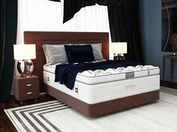 Кровать 2-спальная Modern/Podium M 180х200, Флок (Велсофт Спелая слива) в Тюмени