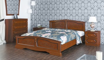 Полутороспальная кровать Елена (Орех) 140х200 в Тюмени
