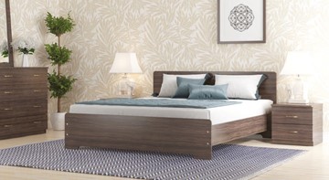 Спальная кровать СВ-Стиль Золушка, 160х200 с основанием, венге в Тюмени