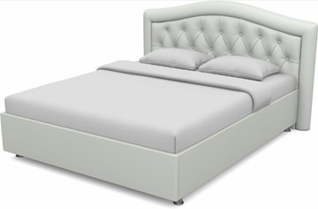 Двуспальная кровать Луиза 1600 с основанием (Nitro White) в Тюмени